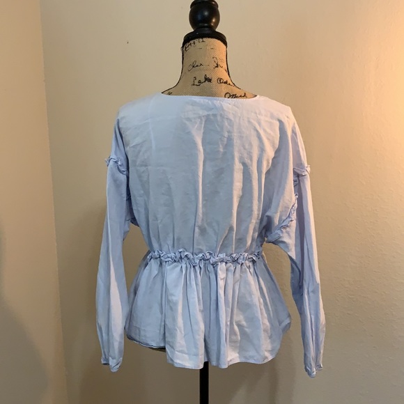 ZARA Sky Blue Top - Picture 3 of 4
